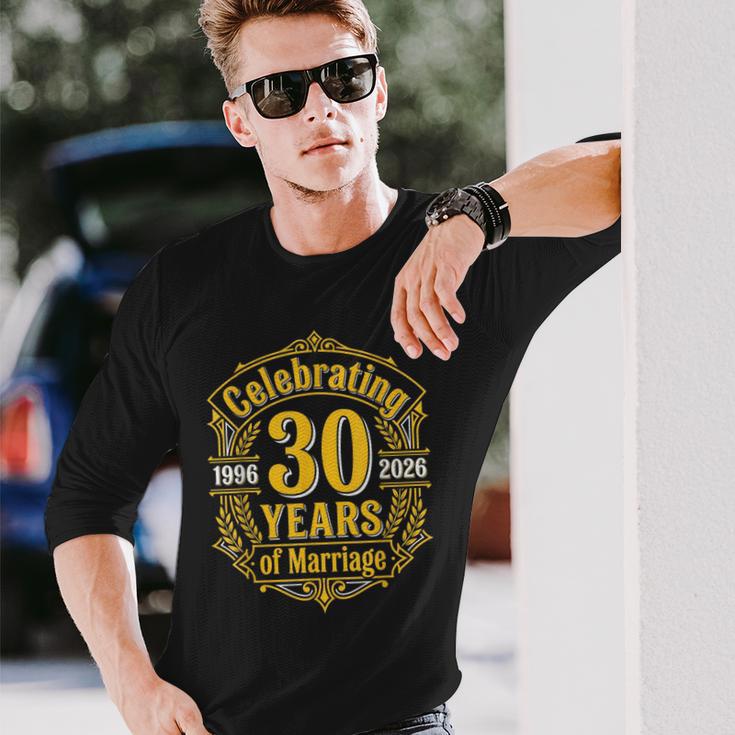 結婚30周年 結婚記念日 1996年 2026年 結婚30年 長袖Tシャツ 彼への贈り物