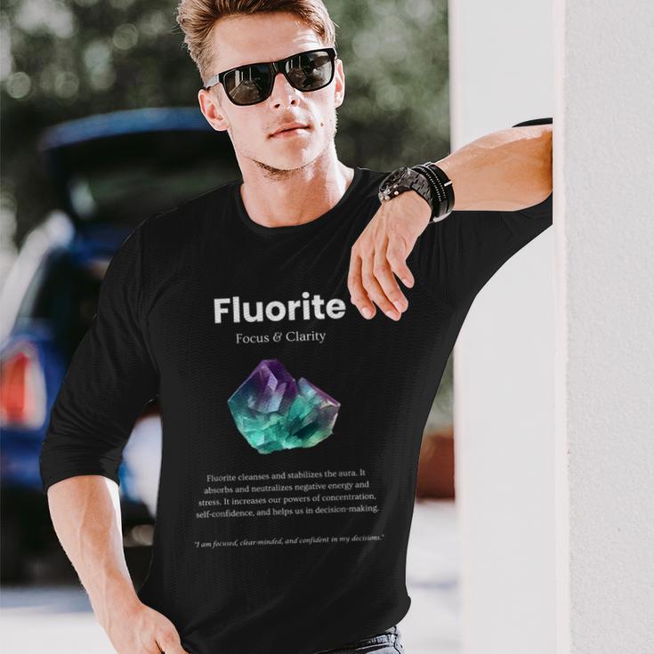 蛍石の意味 長袖Tシャツ 彼への贈り物
