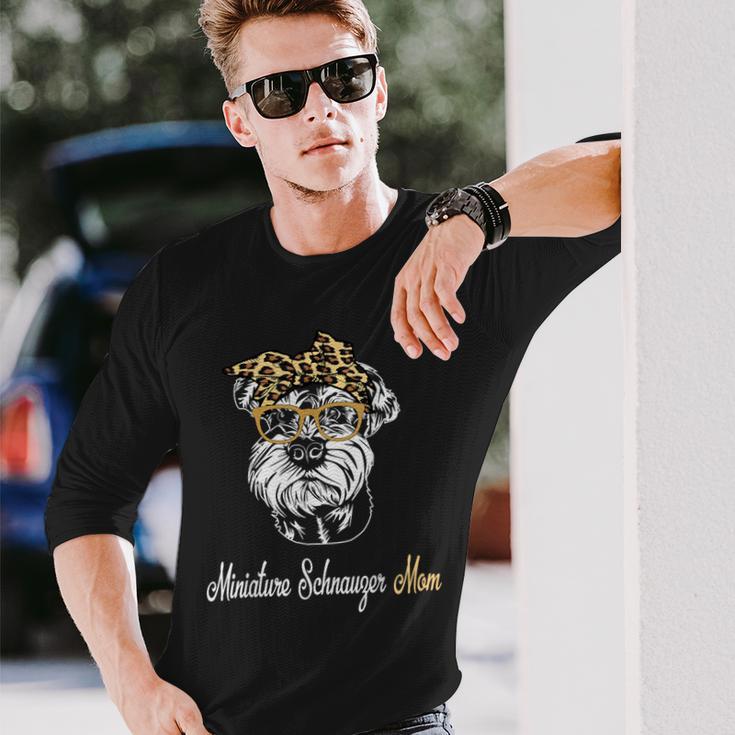 誕生日 母の日ギフト ミニチュアシュナウザー 母 長袖Tシャツ 彼への贈り物