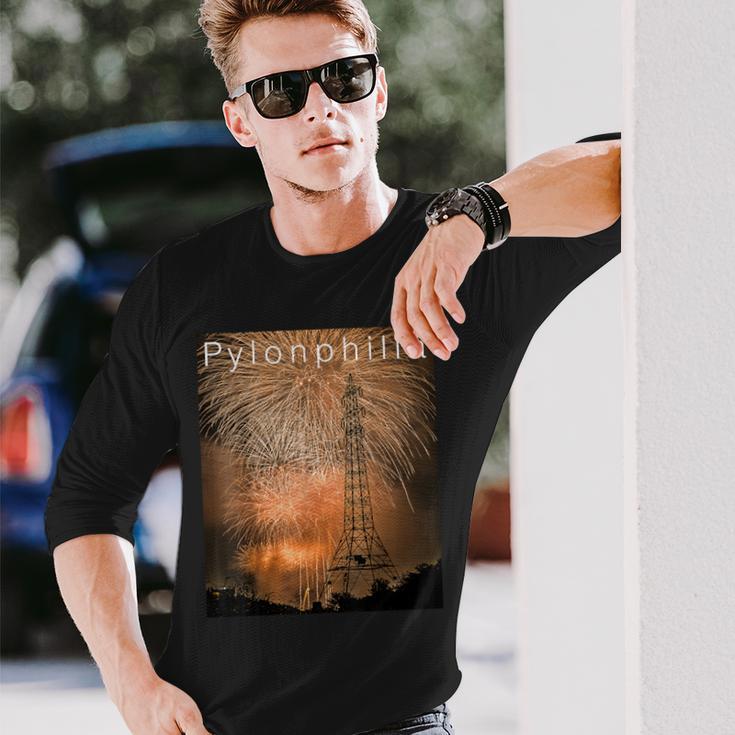 送電鉄塔 -Pylonphilia- 長袖Tシャツ 彼への贈り物