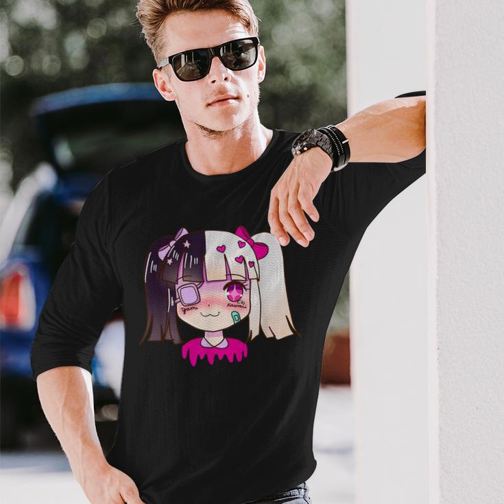 闇カワイイ・サドアニメ少女パステルゴス・メンヘラ 長袖Tシャツ 彼への贈り物
