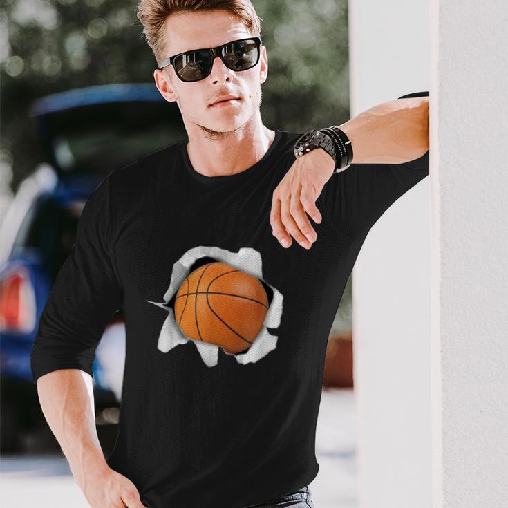 面白いtシャツ バスケットボール おもしろ 服 ネタ メンズ バスケ部 おもしろグッズ 大人 子供 長袖Tシャツ 彼への贈り物