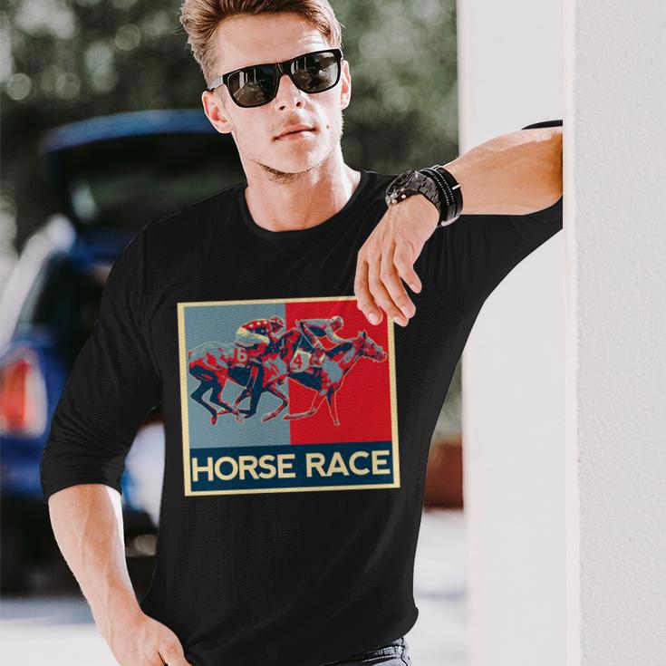 面白いtシャツ 馬tシャツ 競馬 馬 レース 乗馬 ジョッキー メンズ おもしろ 面白い グッズ ネタ 男性用 レトロ 長袖tシャツ 長袖Tシャツ 彼への贈り物