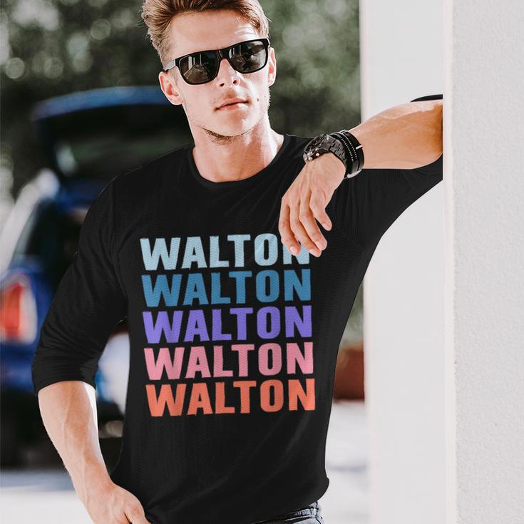 面白いギフト名 Walton 名前入り 長袖Tシャツ 彼への贈り物