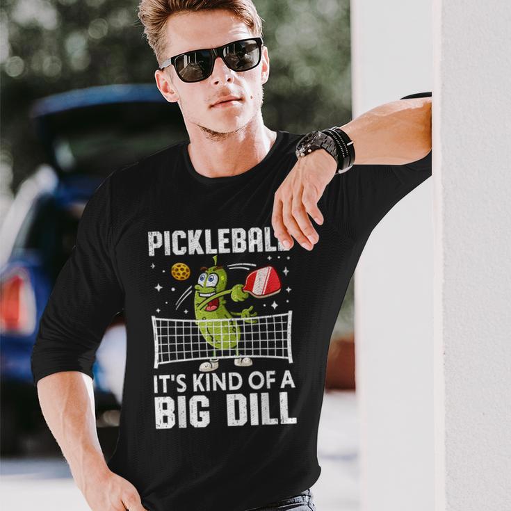 面白いピックルボールtシャツ It's Kind Of A Big Dill パドルボール 長袖Tシャツ 彼への贈り物
