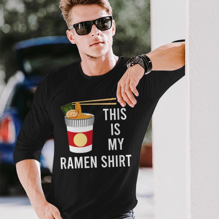 面白い言葉ラーメンどんぶり麺日本食 長袖Tシャツ 彼への贈り物