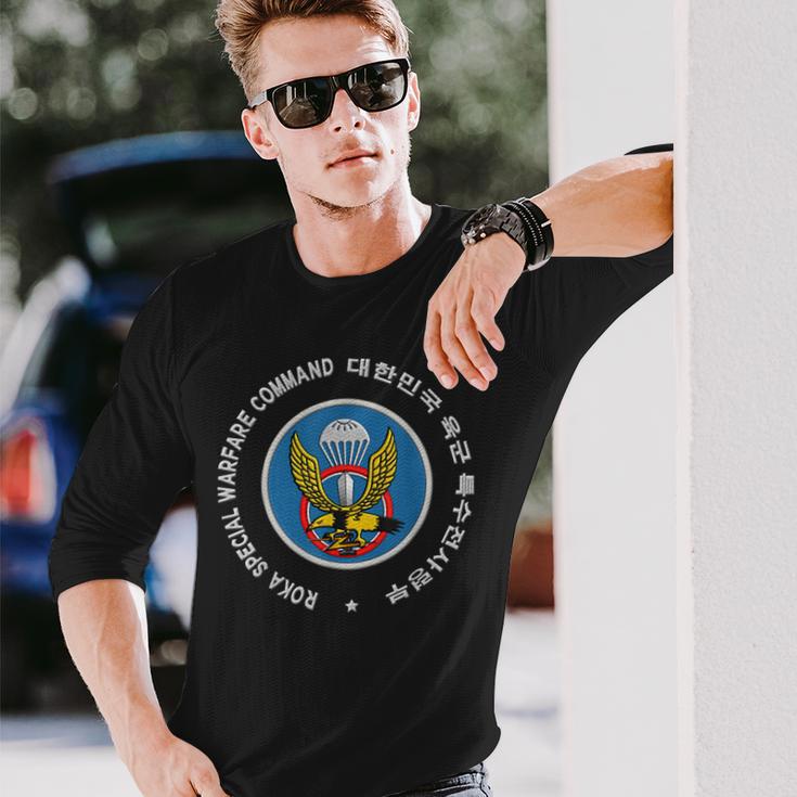 韓国軍特殊部隊 ブラックベレー帽 長袖Tシャツ 彼への贈り物