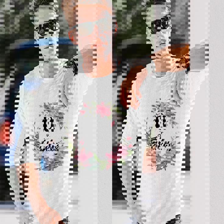 101歳＆ファビュラスフラワーパーティー 101歳の誕生日おめでとう 長袖tシャツ 長袖Tシャツ 彼への贈り物