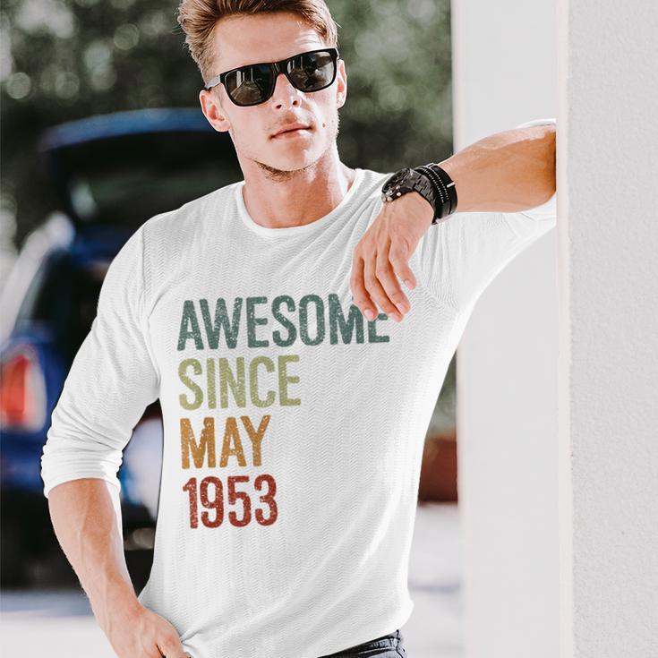 1953年5月以来素晴らしい誕生日。面白いレトロ。 長袖Tシャツ 彼への贈り物