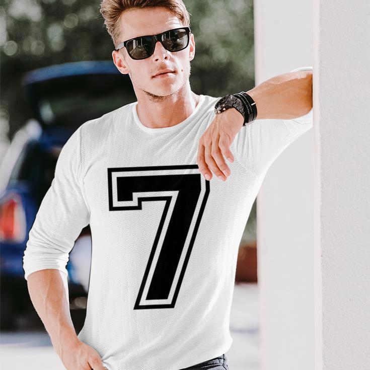 7歳の誕生日おめでとうのツインデーのためのナンバー7ジャージ。 長袖Tシャツ 彼への贈り物