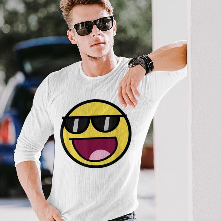 Cool Epic Face サングラス グラフィック シェード ファニー ミーム 長袖Tシャツ 彼への贈り物