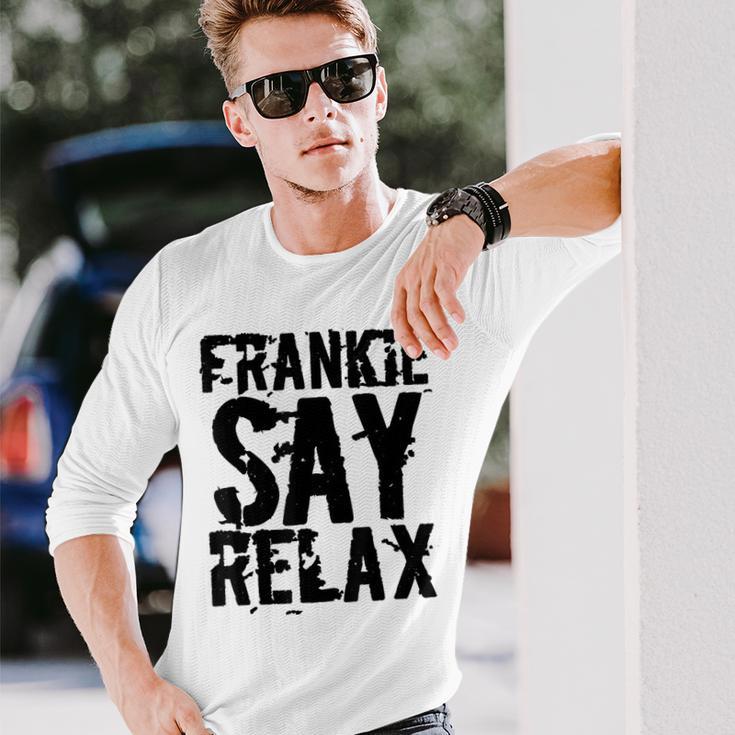 Frankieay Relax 太字フォントシャツ 長袖Tシャツ 彼への贈り物