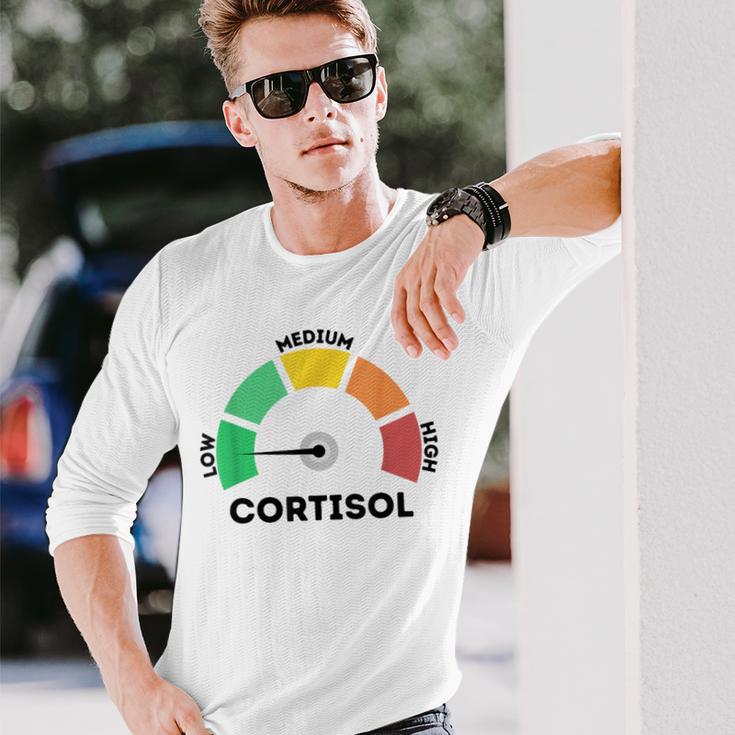 Low Cortisol Levels Meme 長袖Tシャツ 彼への贈り物