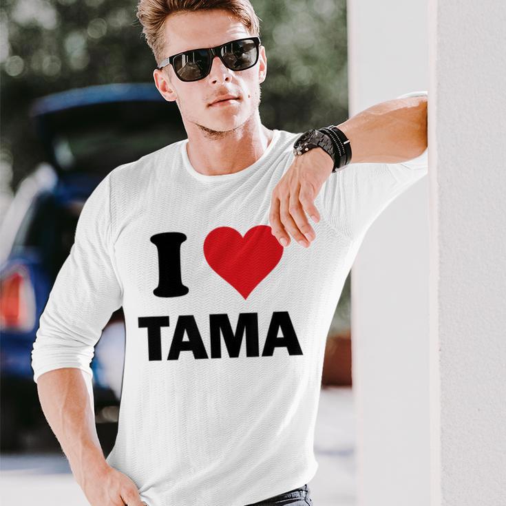 I Heart Tama Japan Love 日本土産 長袖Tシャツ 彼への贈り物
