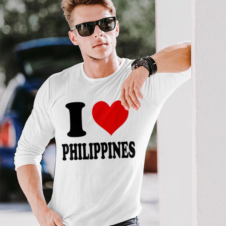 I Love Philippines フィリピン 長袖Tシャツ 彼への贈り物