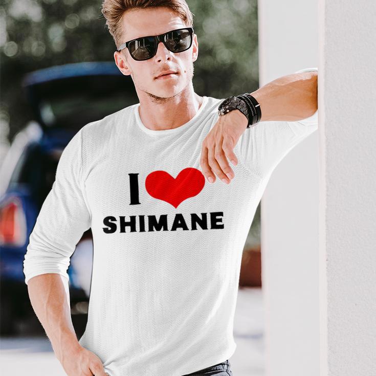 I Lovehimane 愛 ハート 島根 島根県 日本 お土産 かわいい おしゃれ 長袖Tシャツ 彼への贈り物