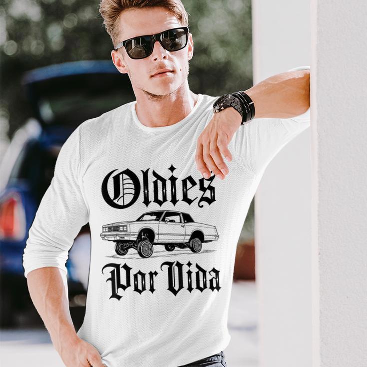 Oldies Porida ヴィンテージ ローライダー 車 メキシカン チカーノ チョロ 長袖Tシャツ 彼への贈り物