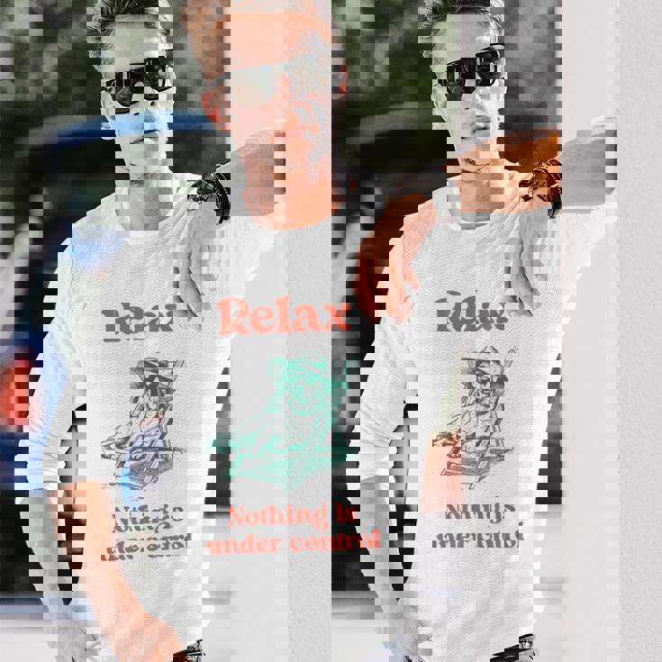 Relax Labrador Dog Owner Graphic 長袖Tシャツ 彼への贈り物