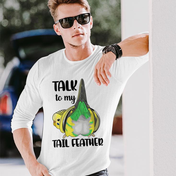 Talk To My Tail 羽 ファニー セキセイバト セキセイインコ 長袖Tシャツ 彼への贈り物