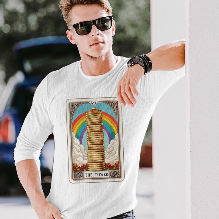 The Tower タロットカード パンケーキタワー 朝食 恋人 パンケーキ 長袖Tシャツ 彼への贈り物