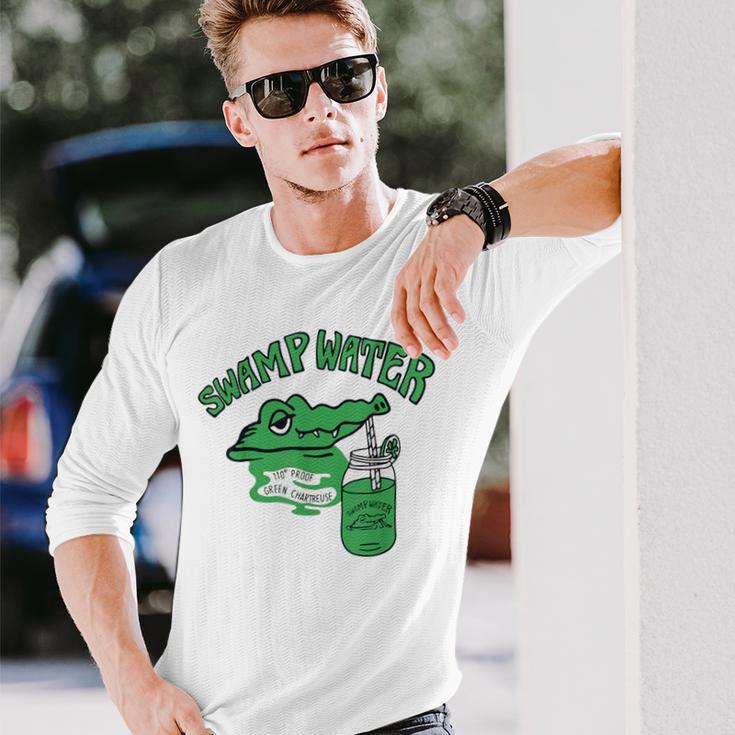 かわいいワニのクロコダイルグラフィックジャングルtシャツtシャツ 長袖Tシャツ 彼への贈り物