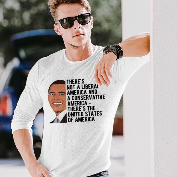 オバマ引用アメリカンギフト 長袖Tシャツ 彼への贈り物