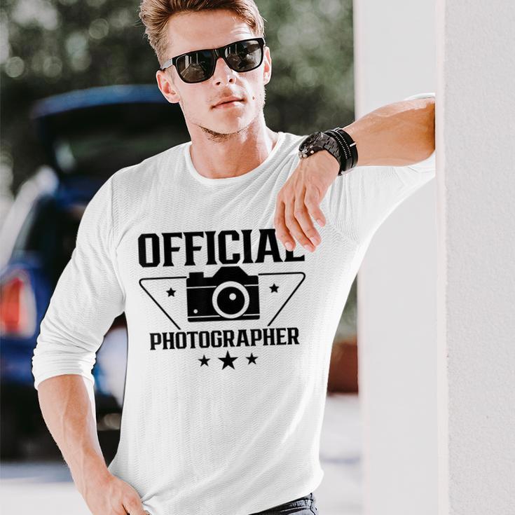 オフィシャル カメラマン 写真 カメラマン カメラ ジョブ 長袖Tシャツ 彼への贈り物