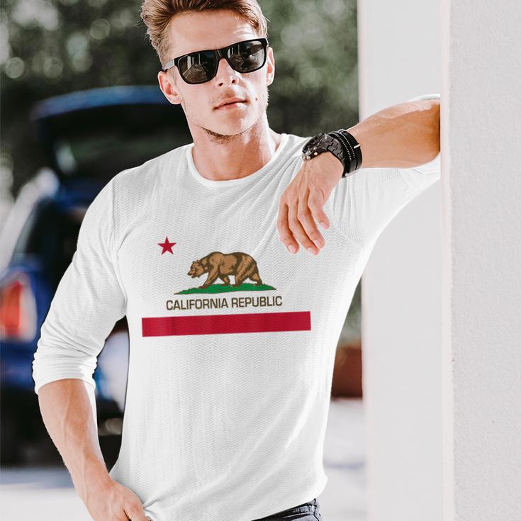 カリフォルニア州旗 長袖Tシャツ 彼への贈り物
