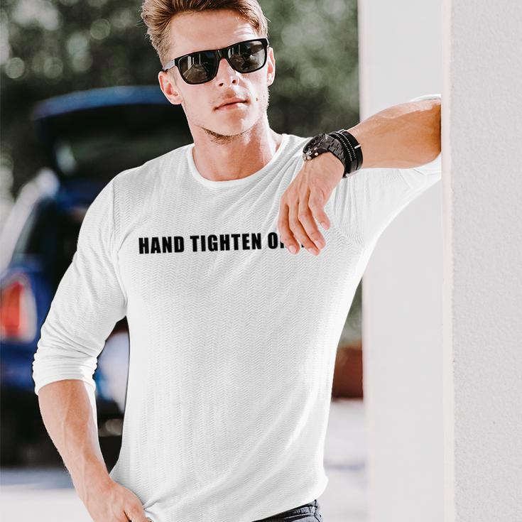 クールな手締めのみ シンプルな言葉でトレンディなデザイン。 長袖Tシャツ 彼への贈り物