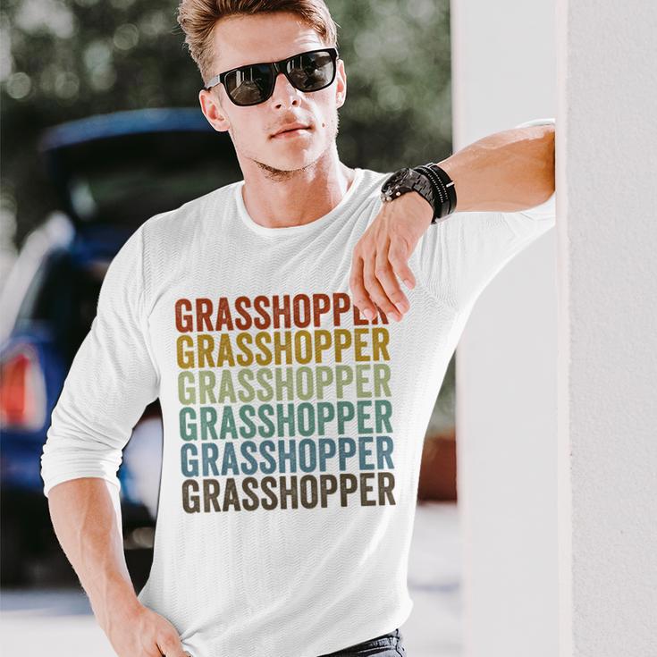 グラスホッパー レトロ 長袖Tシャツ 彼への贈り物