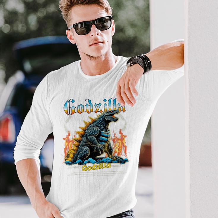 ゴジラ 日本の怪獣 長袖Tシャツ 彼への贈り物
