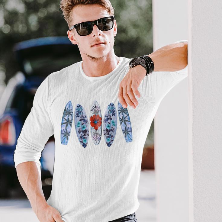 サーフィン サーフボード ヴィンテージ レトロ サーフボーダー ビーチ サーフィン 長袖Tシャツ 彼への贈り物