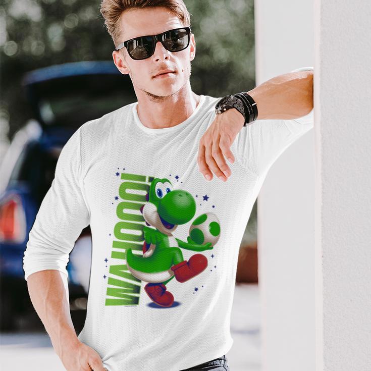 ザ・スーパーマリオギャラクシー・ムービー Action Yoshi 長袖tシャツ 長袖Tシャツ 彼への贈り物