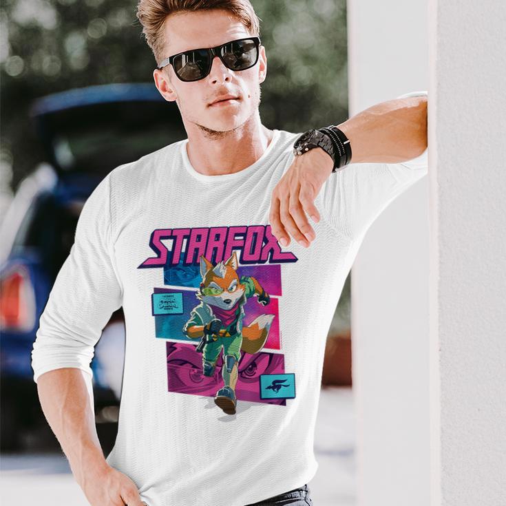 ザ・スーパーマリオギャラクシー・ムービーtarfox Fox Mccloud Action 長袖Tシャツ 彼への贈り物