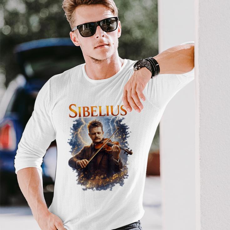 ジャン・シベリウス 作曲家 長袖Tシャツ 彼への贈り物