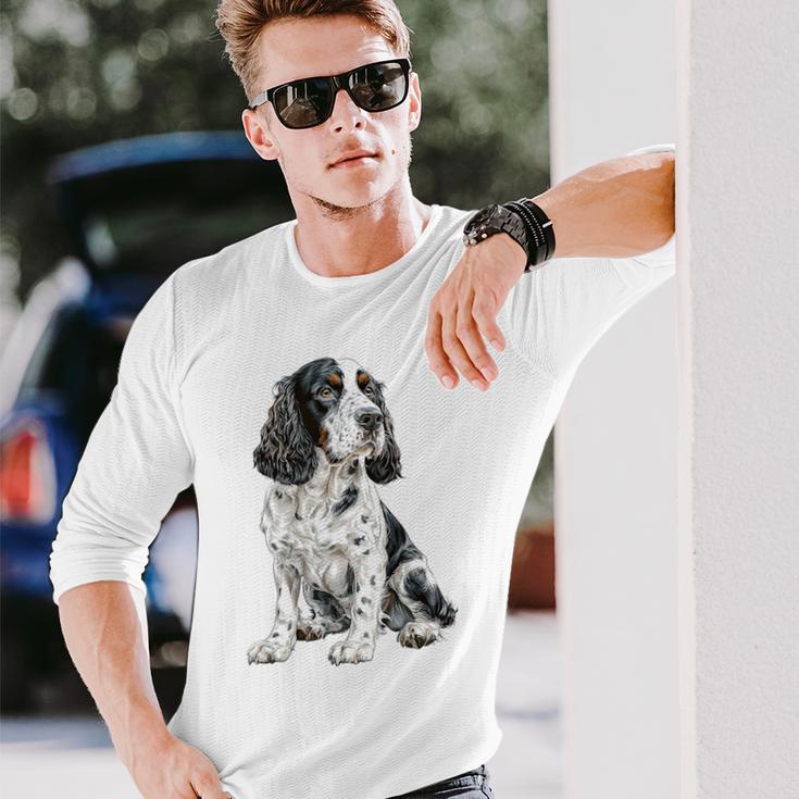スプリンガー スパニエル 犬 モチーフ ペット 作品 スプリンガー スパニエル 長袖Tシャツ 彼への贈り物