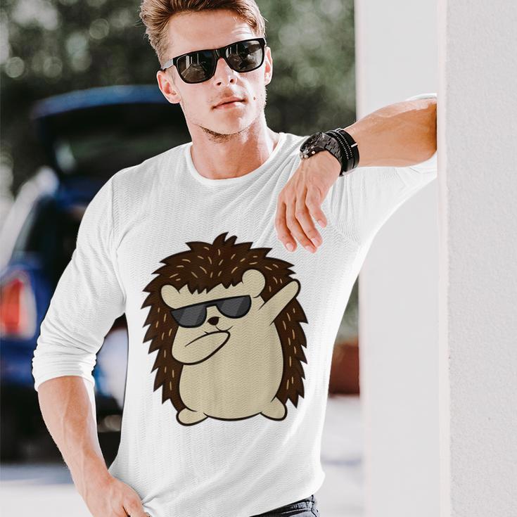 ダビングハリネズミ おもしろハリネズミ 長袖Tシャツ 彼への贈り物