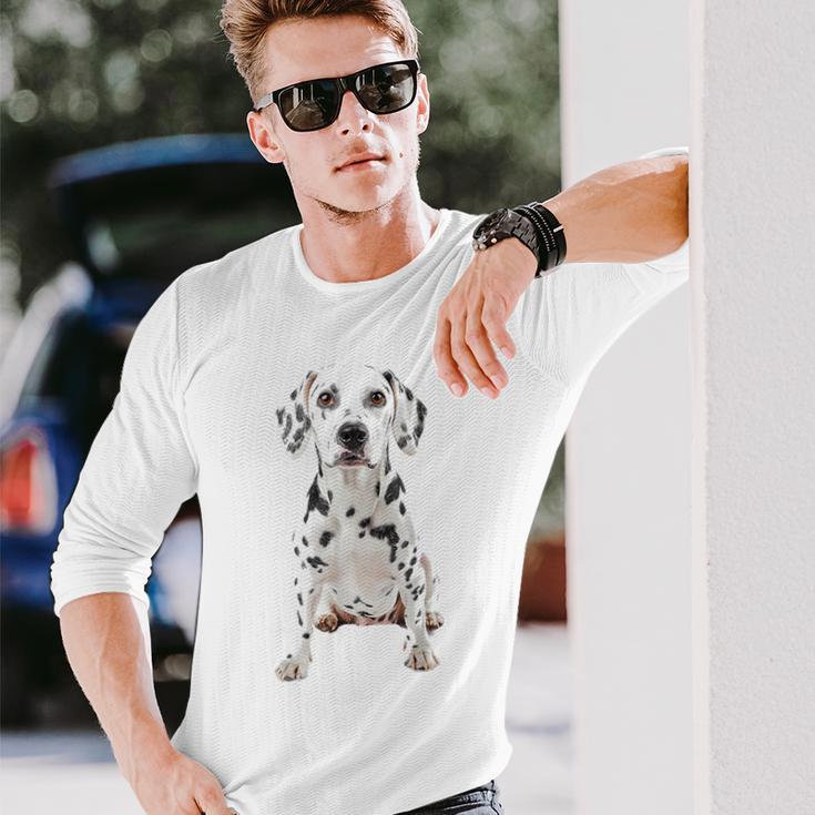 ダルメシアン 犬 モチーフ ペット アート ダルメシアン 長袖Tシャツ 彼への贈り物