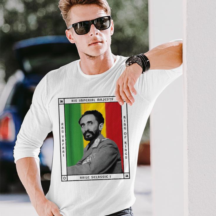 ハイレ・セラシエ一世陛下 長袖Tシャツ 彼への贈り物