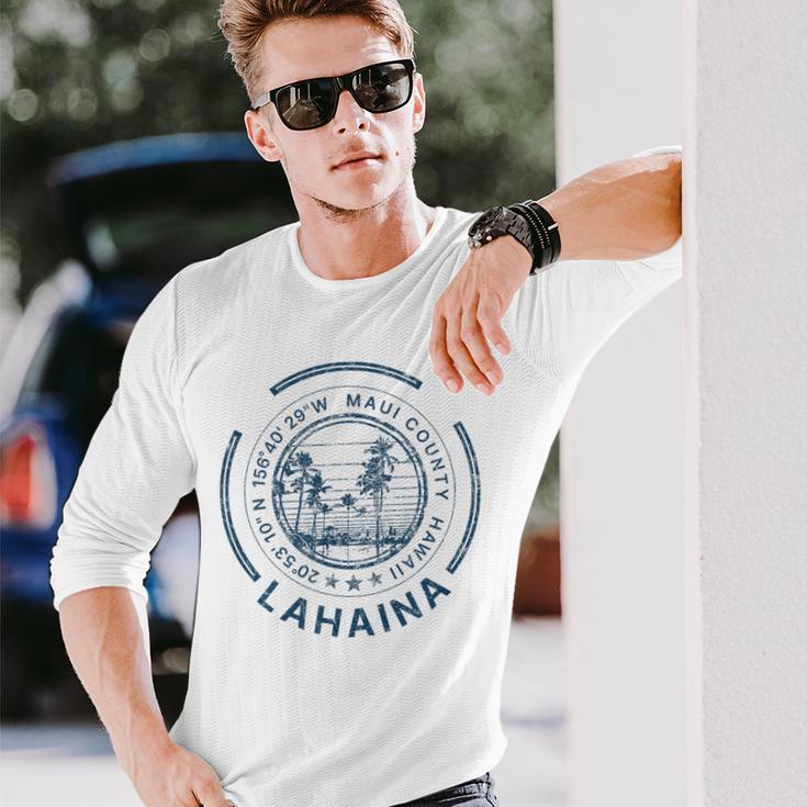 ハワイ ラハイナ マウイ レトロ ハワイアン 長袖Tシャツ 彼への贈り物