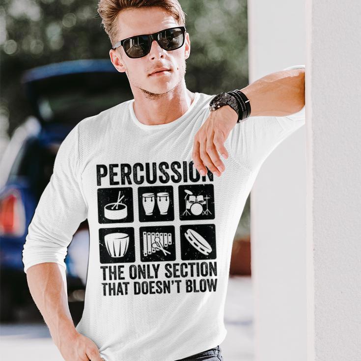 パーカッションパーカッション奏者 ドラムセット ドラムドラマー 長袖Tシャツ 彼への贈り物