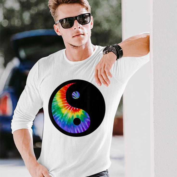 ヒッピータイダイ 陰陽 長袖Tシャツ 彼への贈り物