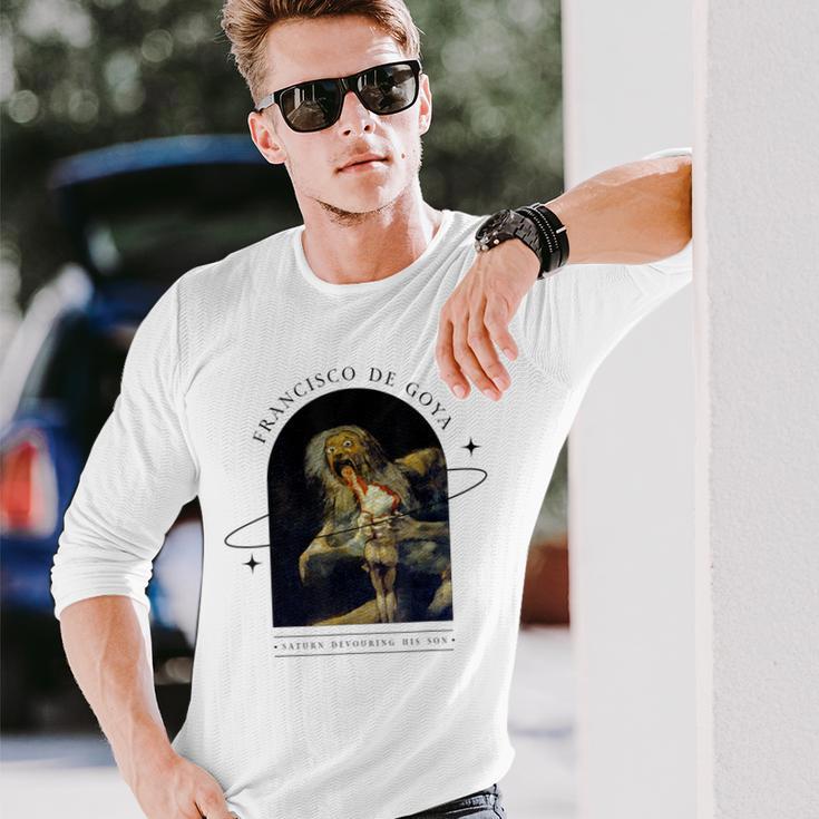 フランシスコ デ ゴヤ デザイン ホラー ゴシック アート 長袖Tシャツ 彼への贈り物