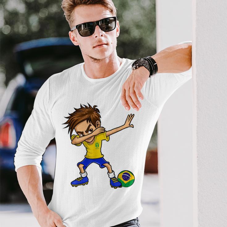 ブラジル国旗 Braziloccer Flag ブラジル代表サッカー 長袖Tシャツ 彼への贈り物