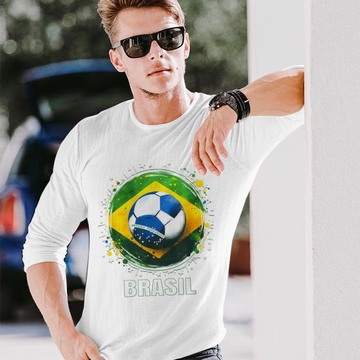 ブラジル選手 スポーツ ヴィンテージ 男性 ブラジル ブラジル 長袖Tシャツ 彼への贈り物