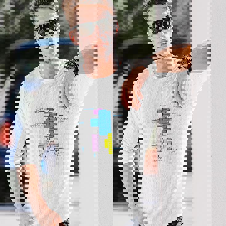 ミニ四駆 ギアイラストプリント 長袖Tシャツ 彼への贈り物