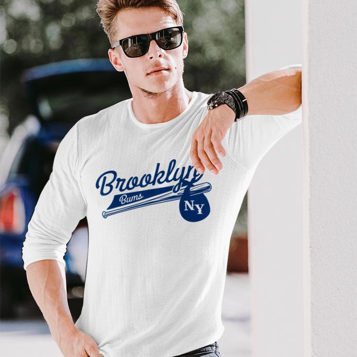 レトロ ブルックリン バムス ニューヨーク 野球 エベッツ フィールド 長袖Tシャツ 彼への贈り物