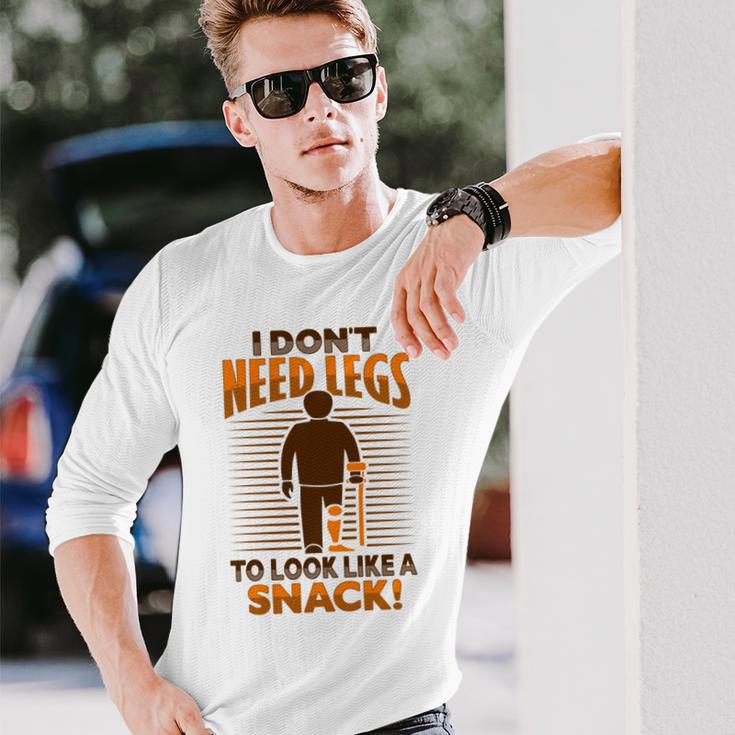 切断者ジョーク 脚切断者のための義足デザイン 長袖tシャツ 長袖Tシャツ 彼への贈り物