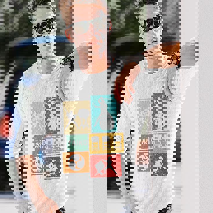 太鼓 みつどもえ ヴィンテージ 太鼓ドラマー 長袖Tシャツ 彼への贈り物