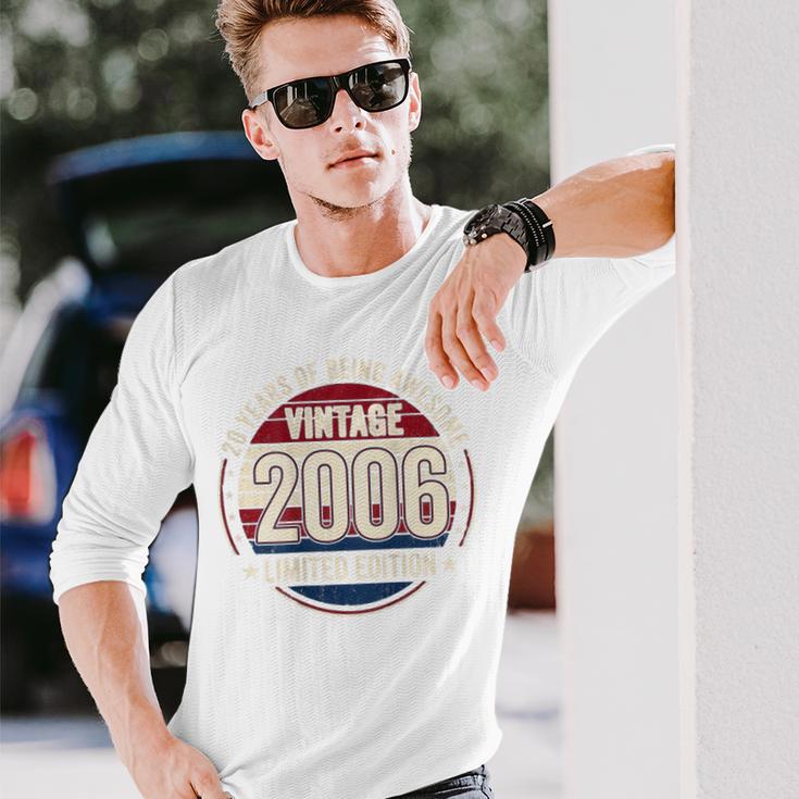 裏面 ヴィンテージ 20 誕生日 デコレーション メンズ 20歳 2006 20歳 長袖Tシャツ 彼への贈り物
